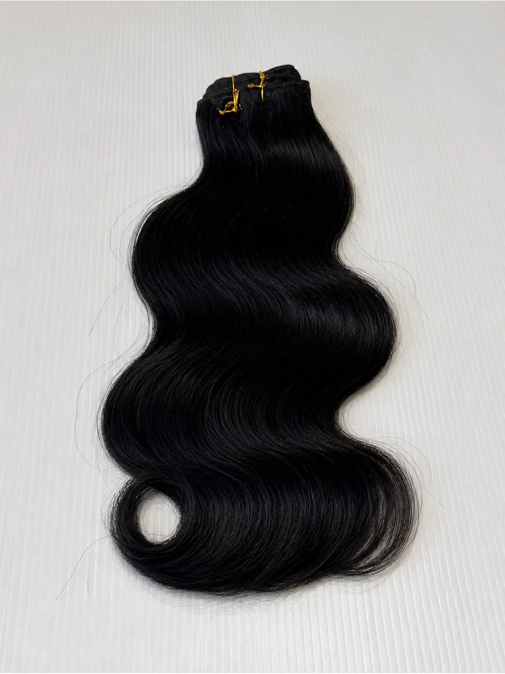 16” 100% Human Hair Body Wave Black Weft Extension Bundle
